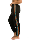 Bolt Stripe Womens Sweatpants, Black