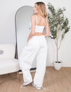 Cargo Parachute Pants, White
