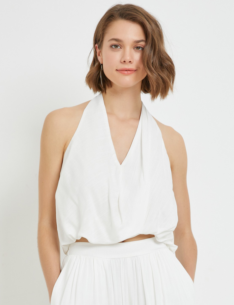 Deep plunge halter top sales