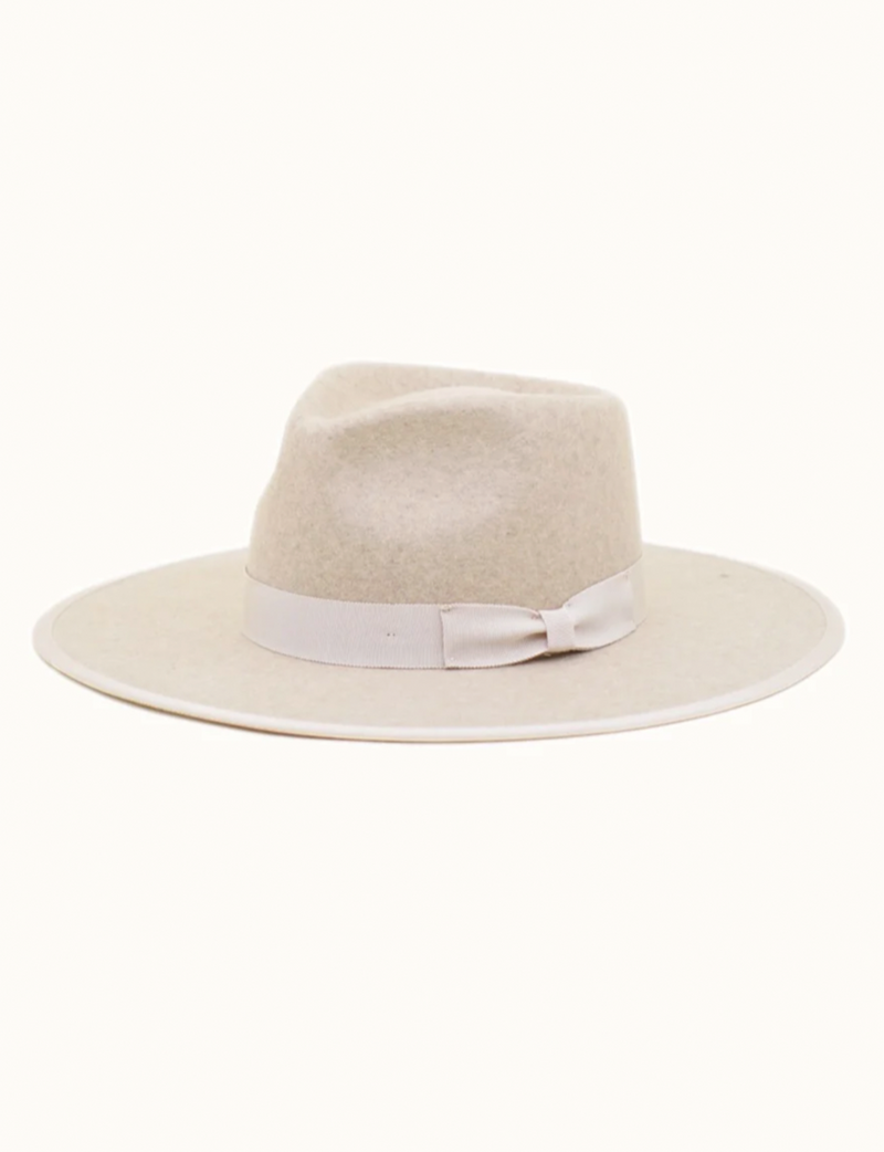 Levon Ultra Stiff Wool Felt Rancher, Oat