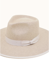 Levon Ultra Stiff Wool Felt Rancher, Oat