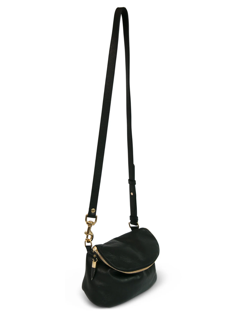 Mini Windbourne Leather Crossbody, Black
