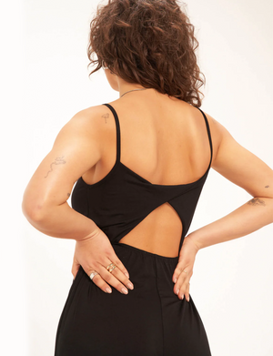 Genesis Twist Back Jumpsuit, Black