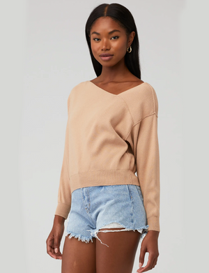 Favorite Off Shoulder Sweater, Taupe