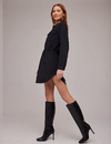 Flap Pocket Shirt Dress, Black