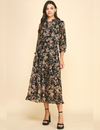 Harvest Smocked Maxi Dress, Black
