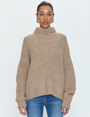 Ashley Turtleneck Sweater, Camel