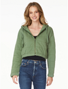 Zip Front Crop Hoodie, Sprout