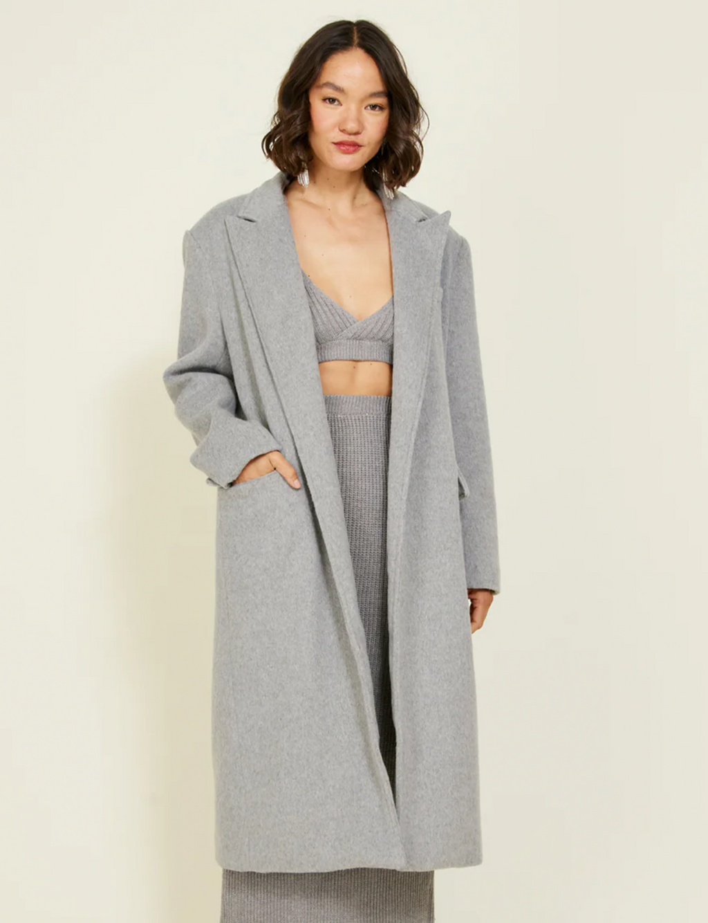 Sadie Trench Coat, Grey
