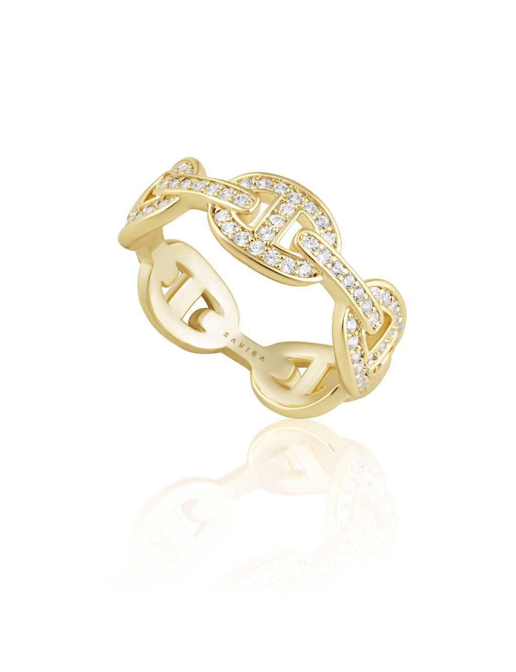 Olivia Chain Link Ring, Gold Plated