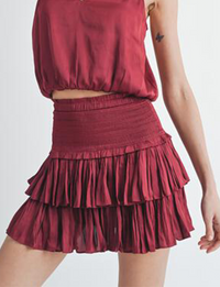 Amore Layered Skirt, Maroon