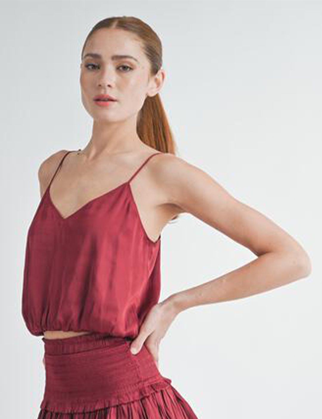 Amore Tank, Maroon