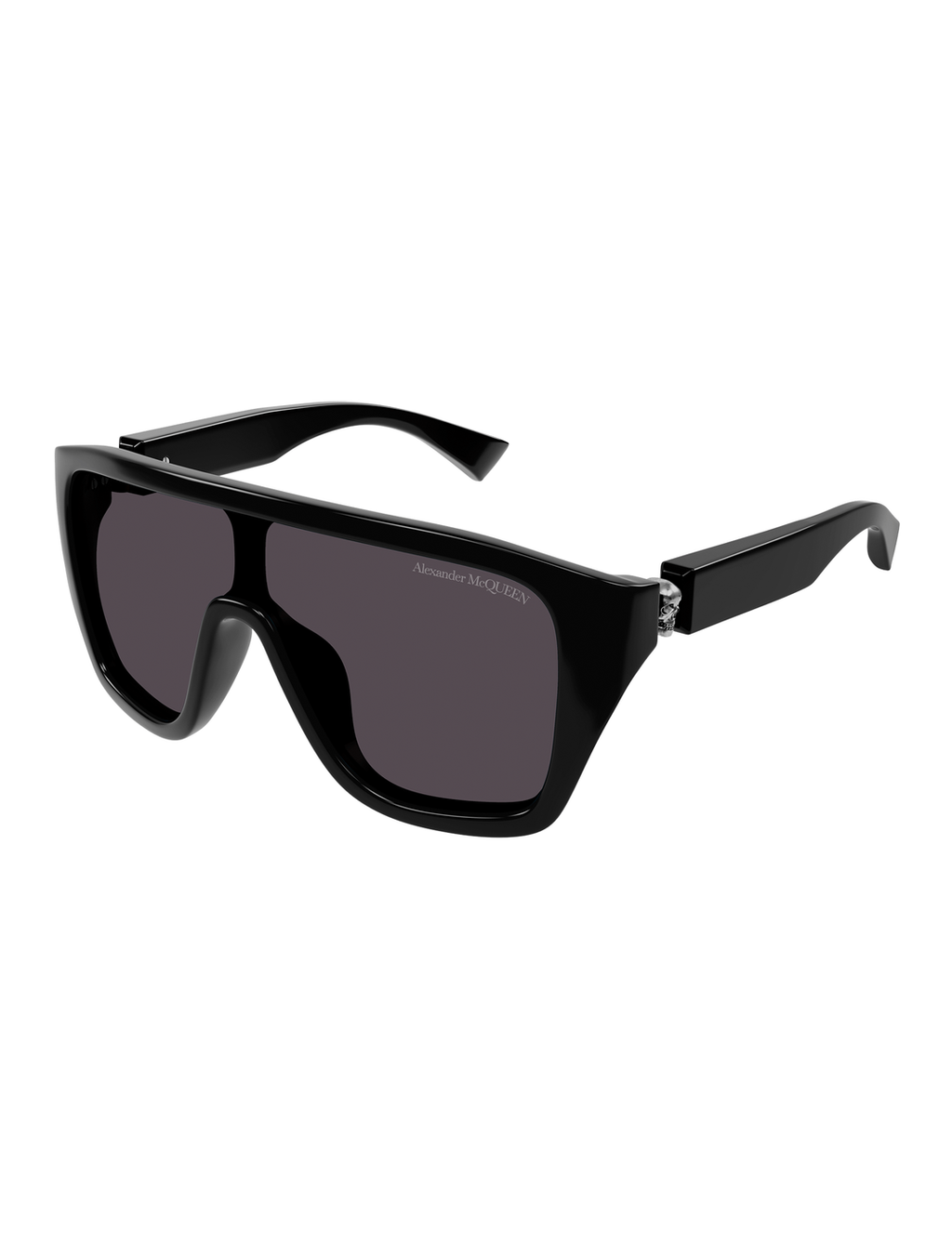 Shield Sunglasses, Black/Grey