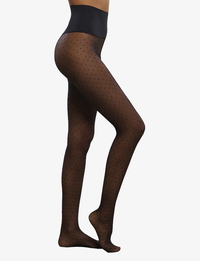 Chic Dot Sheer Tights, Black