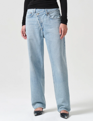AGOLDE Criss-Cross Upsized Straight-Leg Jeans