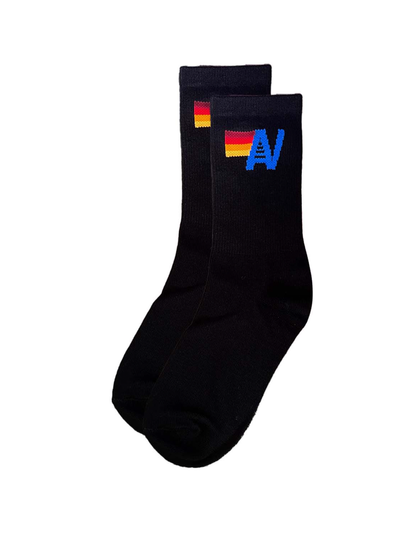 Logo Socks, Black