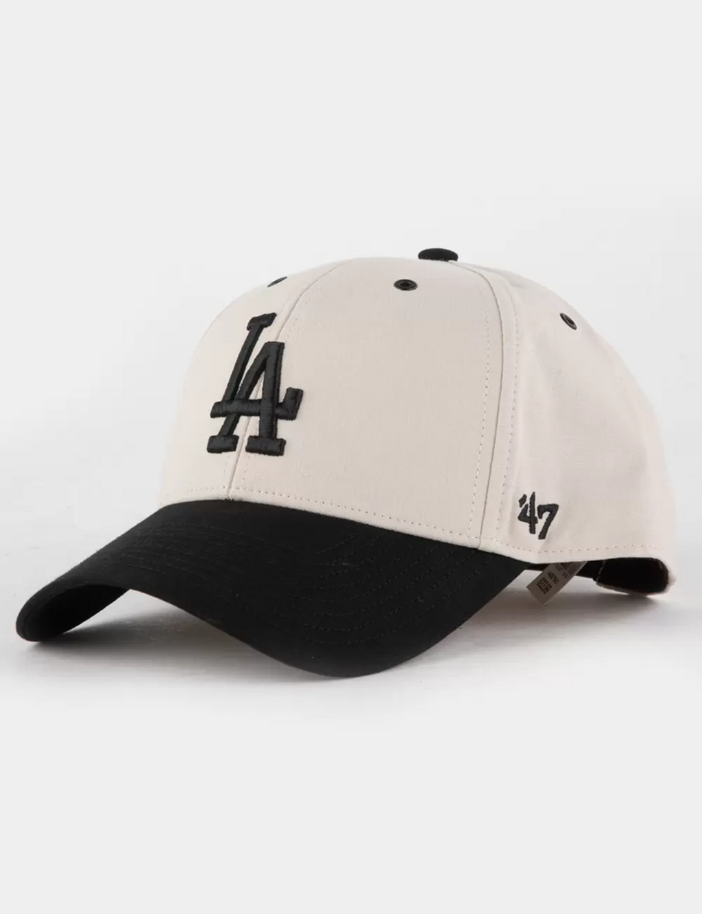 LA Dodgers Basic Ball Cap, Bone Lunar/Black