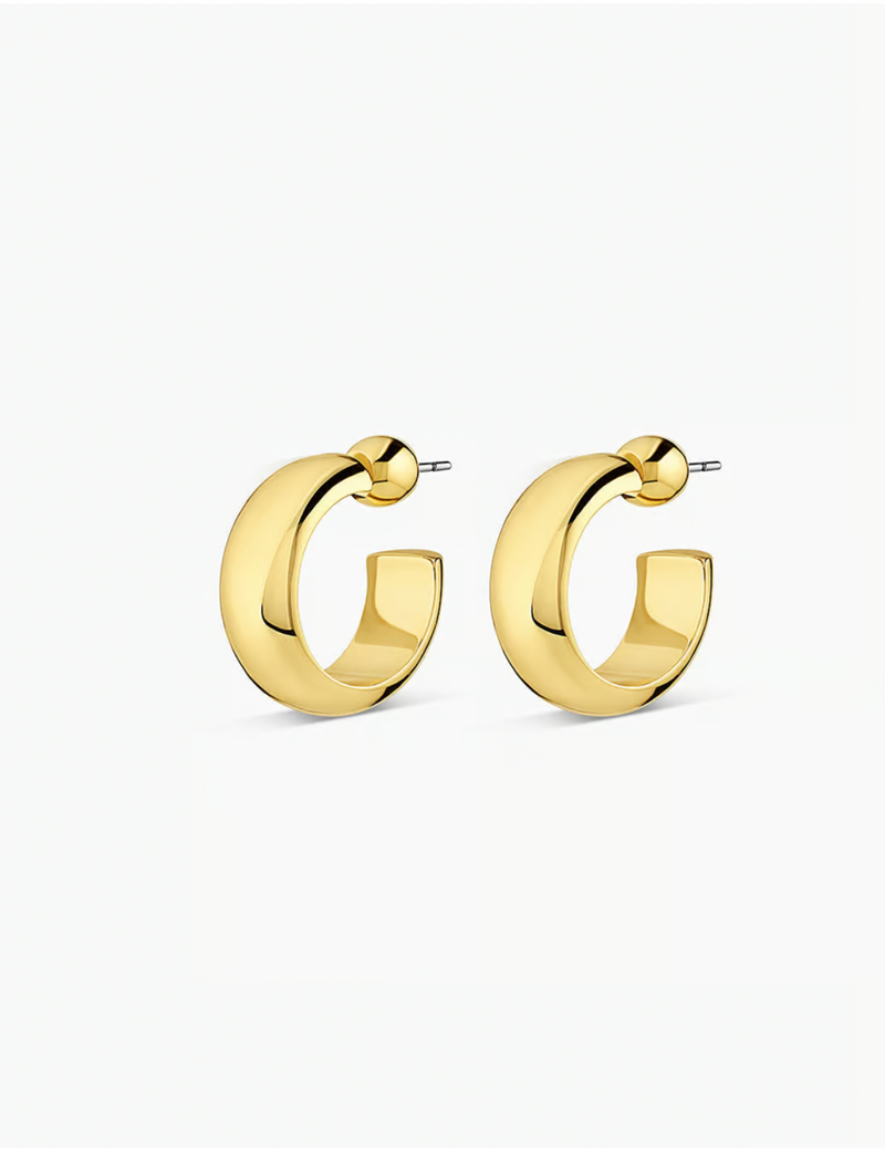 Paseo Small Hoops, Gold