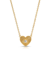 Truly Grateful CZ Heart Necklace 16-18", Gold