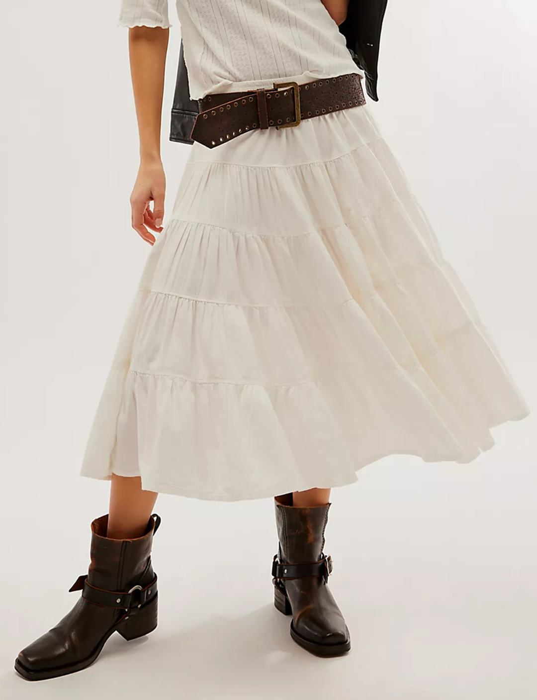 Ivory sales swing skirt