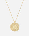 Mosaic Coin Necklace, Gold Plated