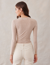 Long Sleeve Crew Neck Sweater, Heather Oatmeal