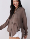 Flowy Beach Shirt, Sierra Brown