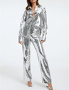 Good American Sequin Pants, Silver