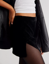 Annalise Velvet Mini Skirt, Black