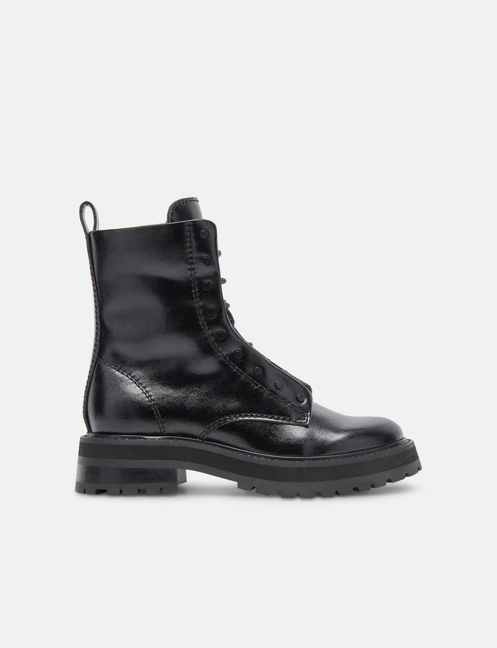 Patent Leather Boots, Midnight Crinkle