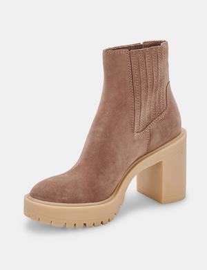 Caster H2O Suede Bootie, Mushroom