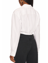 Kayley Cropped Poplin Shirt, White