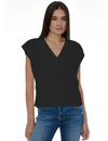 Carson V Neck Muscle Tee, Black