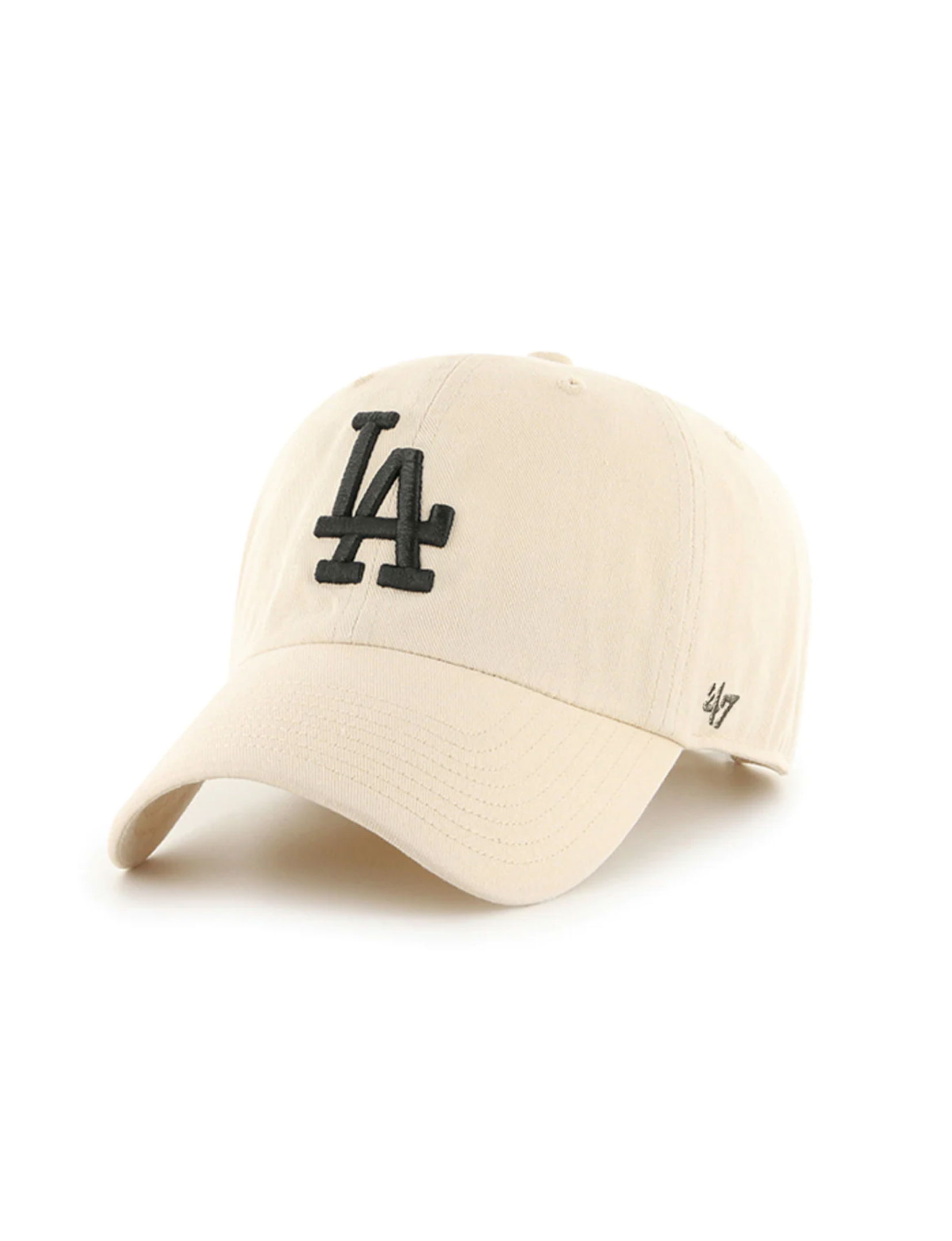 LA Dodgers Basic Ball Cap, Natural/Black