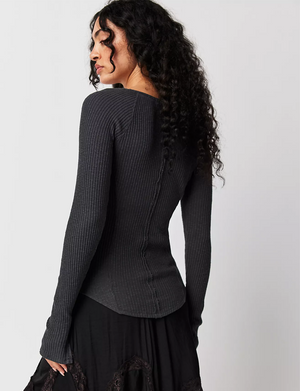 Passing Thru Layering Tee, Black