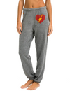 Bolt Heart Womens Sweatpants, Heather Grey
