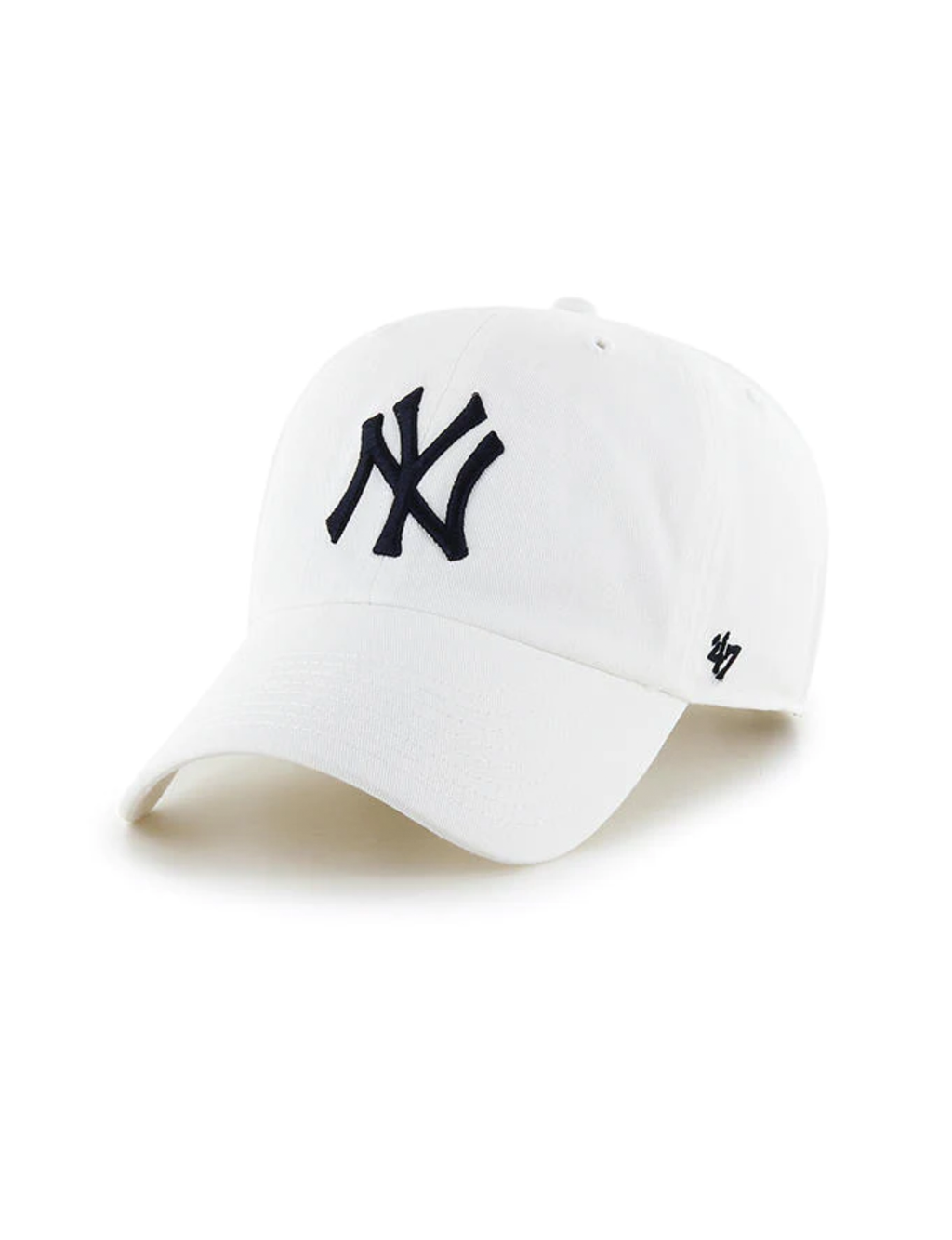 NY Yankees Basic Ball Cap, White/Navy
