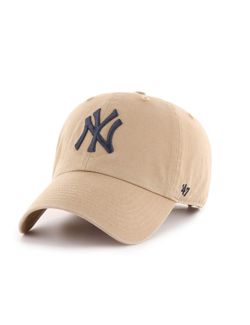 NY Yankees Basic Ball Cap, Khaki/Navy