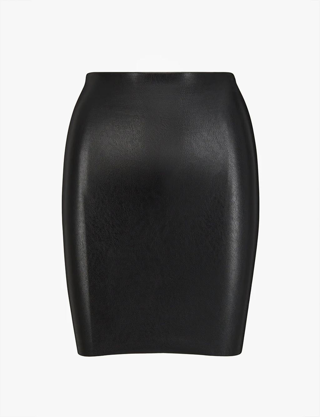 Faux Leather Mini Skirt, Black