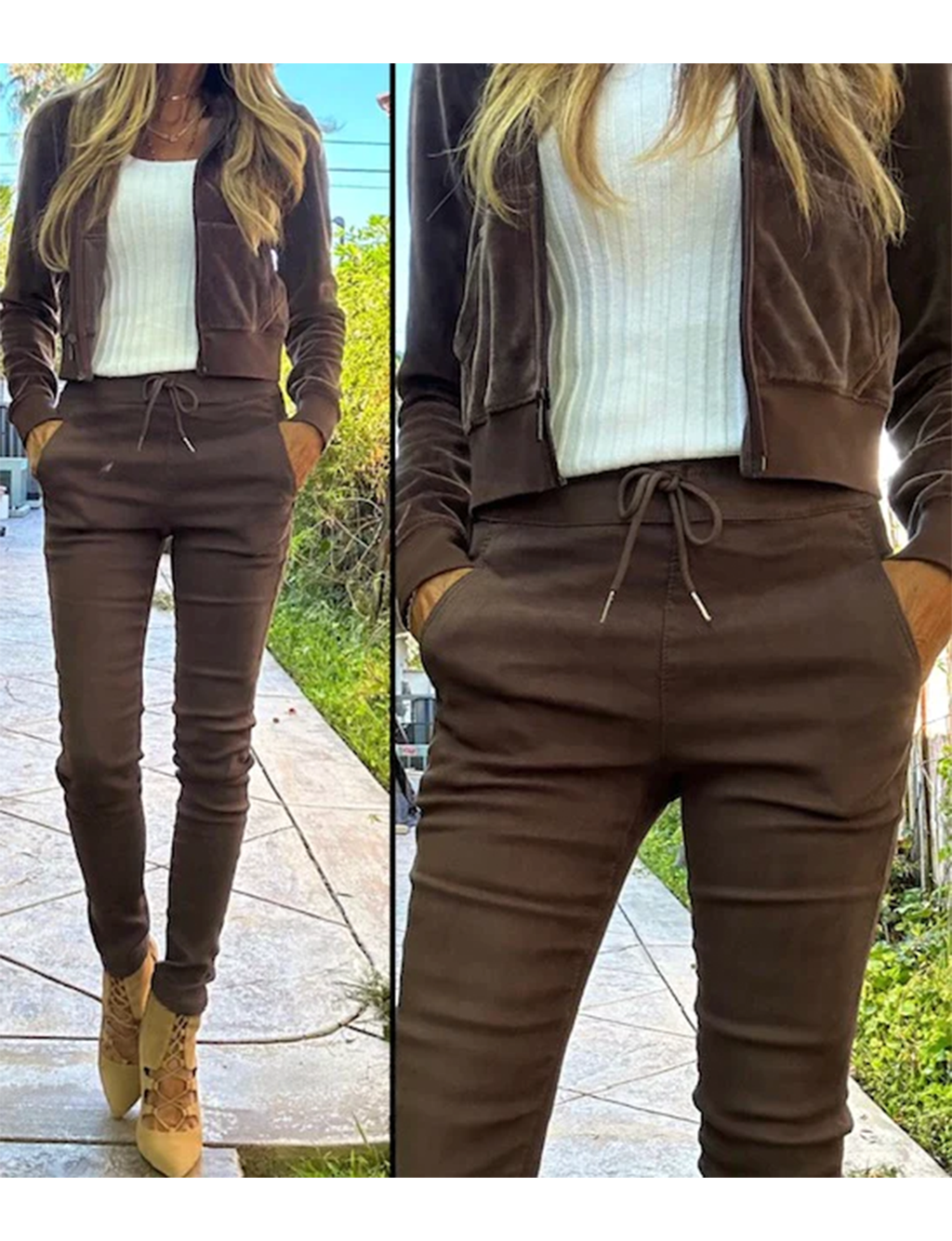 Shely String Pant, Corduroy Brown
