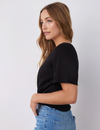 Smocked Waist Top, Black