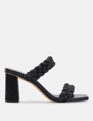 Paily Rhinestone Heel, Black
