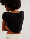 Keep Me Warm Crop Top, Black