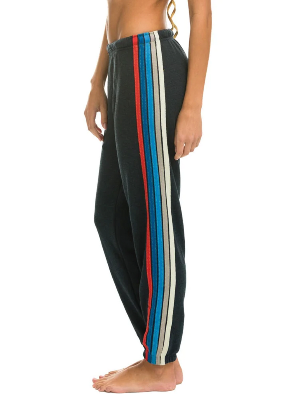 USA 5 Stripe Womens Sweatpant, Charcoal/USA