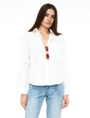 Sloane Long Sleeve Oversized Button Down Shirt, Le Blanc