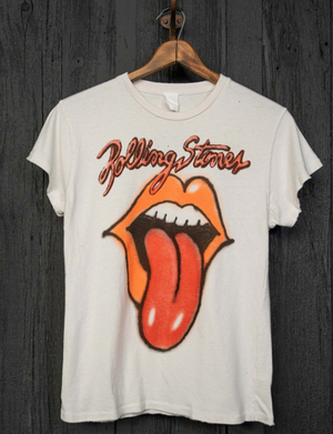 Rolling Stones Airbrush Tongue, White