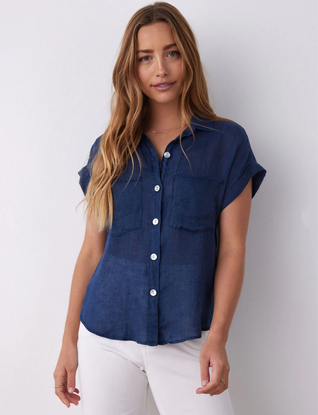 Two Pocket Short Sleeve Shirt, Summer Night