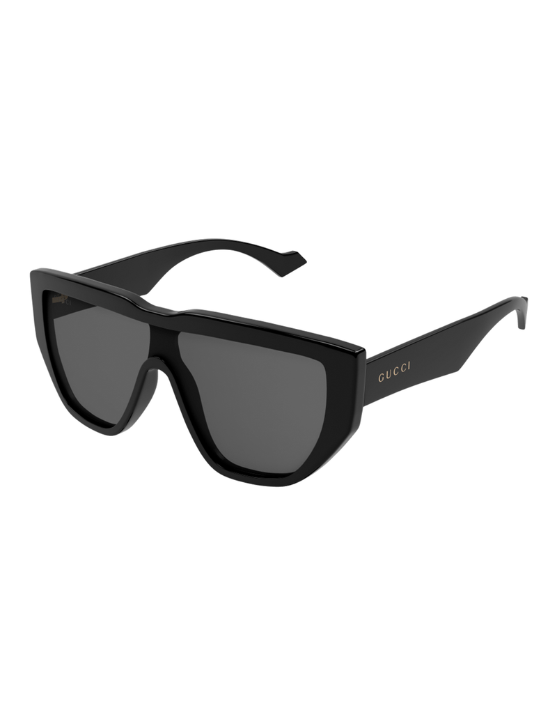 Shield Sunglasses, Black/Grey