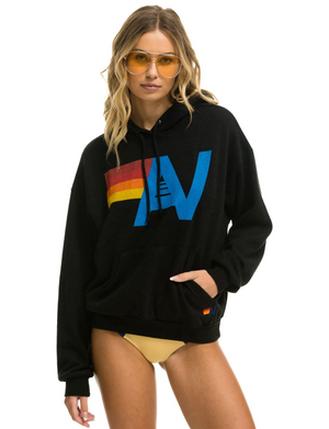 Relaxed Logo Pullover Hoodie, Black