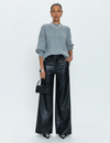 Carlen Mock Neck Sweater, Heather Grey